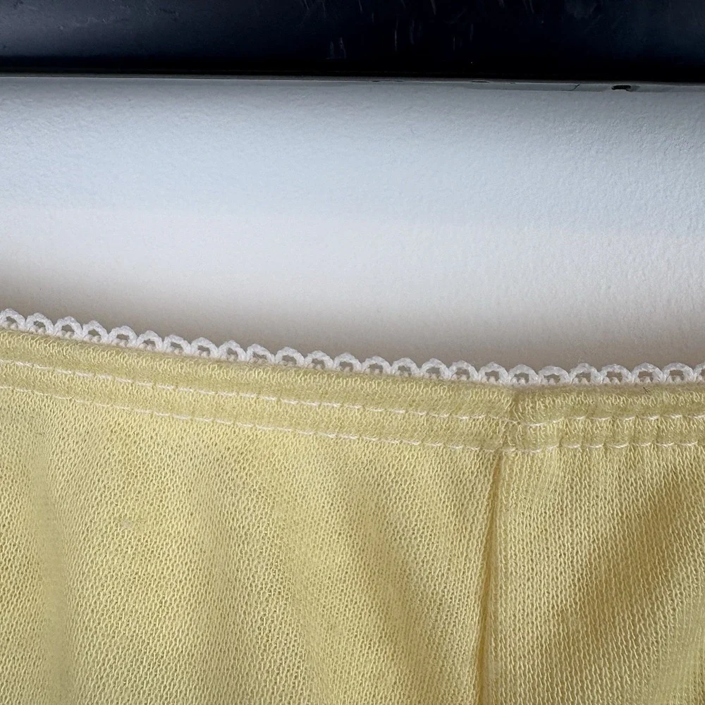 American Vintage‎ Butter Yellow Ruffle Made in USA Shorts Size M